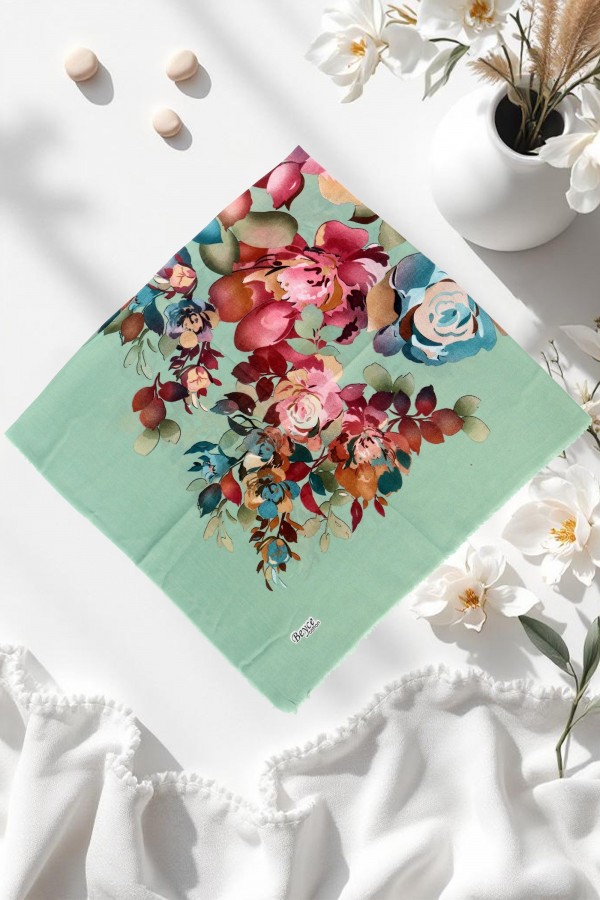 Beyce Desenli Flamlı Eşarp 6504-6