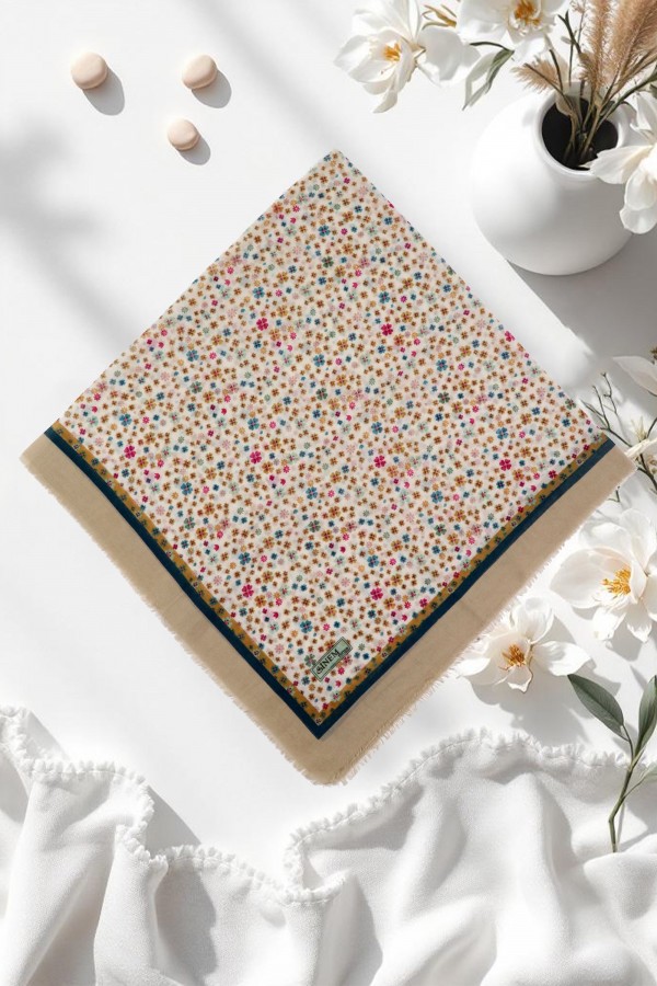 Sinem Desenli Flamlı Eşarp 6505-2