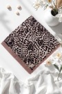 Viessa Leopar Desenli Flamlı Eşarp 6506