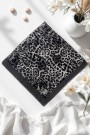 Viessa Leopar Desenli Flamlı Eşarp 6506-1