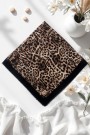 Viessa Leopar Desenli Flamlı Eşarp 6506-12