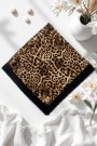 Viessa Leopar Desenli Flamlı Eşarp 6506-14
