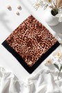 Viessa Leopar Desenli Flamlı Eşarp 6506-15