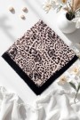 Viessa Leopar Desenli Flamlı Eşarp 6506-4