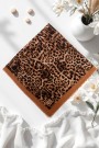 Viessa Leopar Desenli Flamlı Eşarp 6506-8