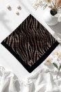 Viessa Zebra Desenli Flamlı Eşarp 6507
