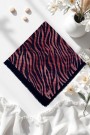 Viessa Zebra Desenli Flamlı Eşarp 6507-11