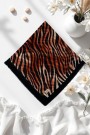 Viessa Zebra Desenli Flamlı Eşarp 6507-12