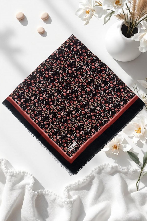 Desenli Flamlı Eşarp  6508