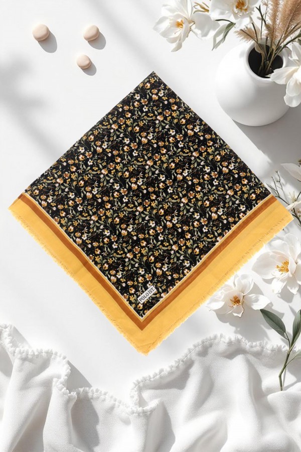 Desenli Flamlı Eşarp  6508-16