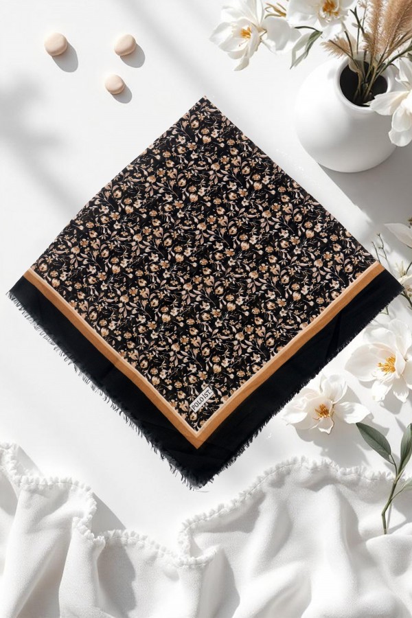 Desenli Flamlı Eşarp  6508-4