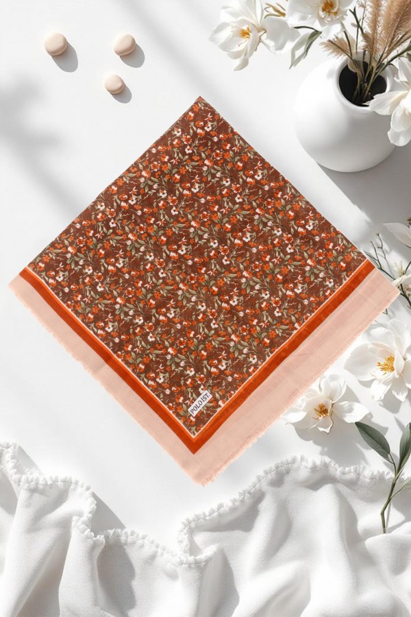 Desenli Flamlı Eşarp  6508-5