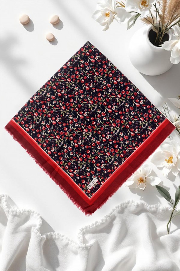 Desenli Flamlı Eşarp  6508-6