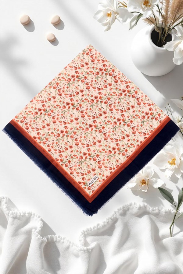 Desenli Flamlı Eşarp  6508-7