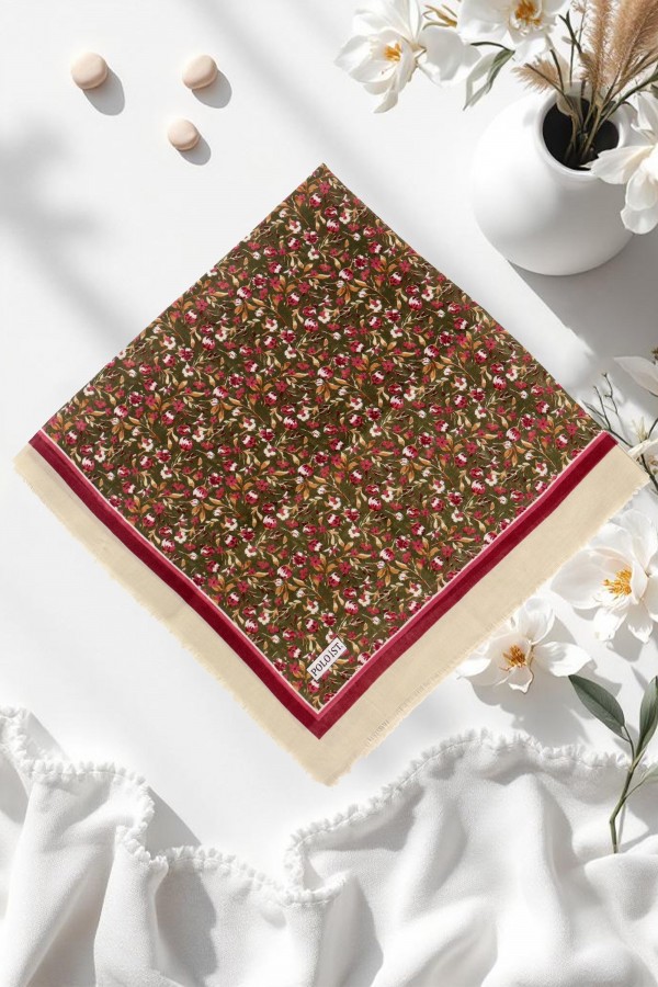 Desenli Flamlı Eşarp  6508-8