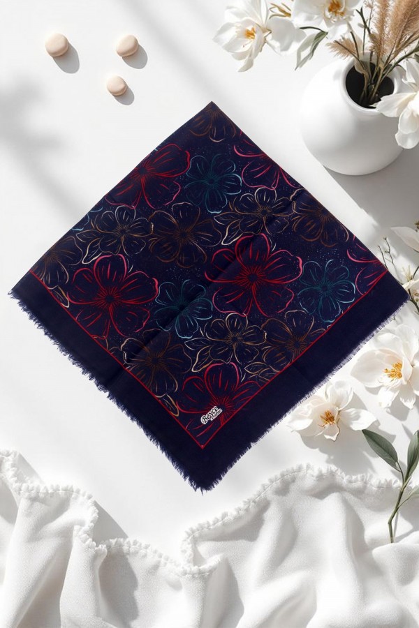 Desenli Flamlı Eşarp  6509