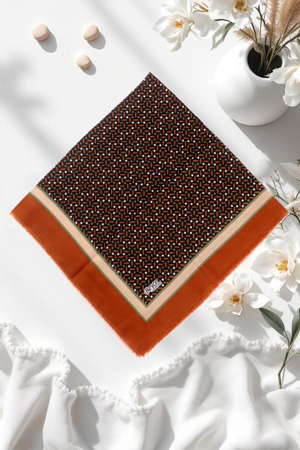 Desenli Flamlı Eşarp  6510