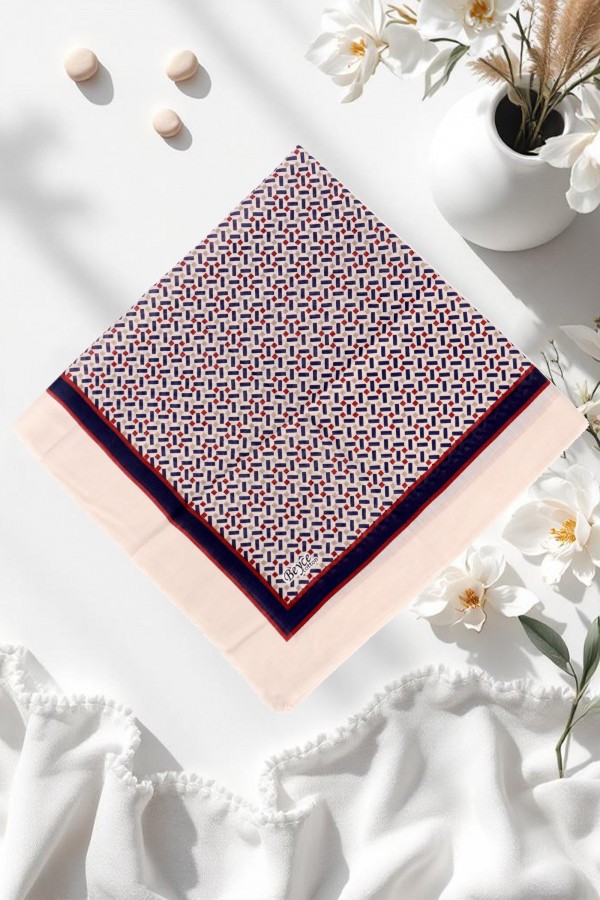 Desenli Flamlı Eşarp  6510-1