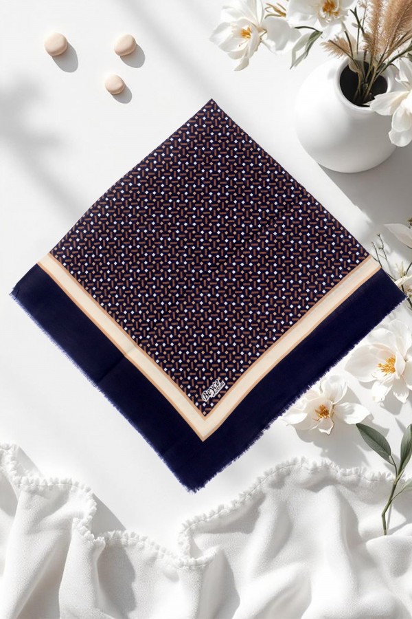 Desenli Flamlı Eşarp  6510-13