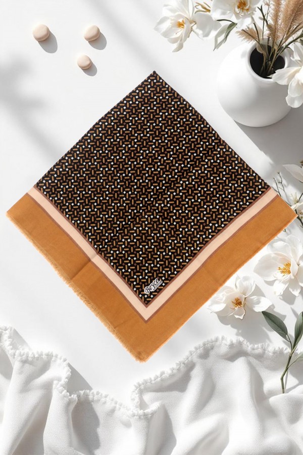 Desenli Flamlı Eşarp  6510-15