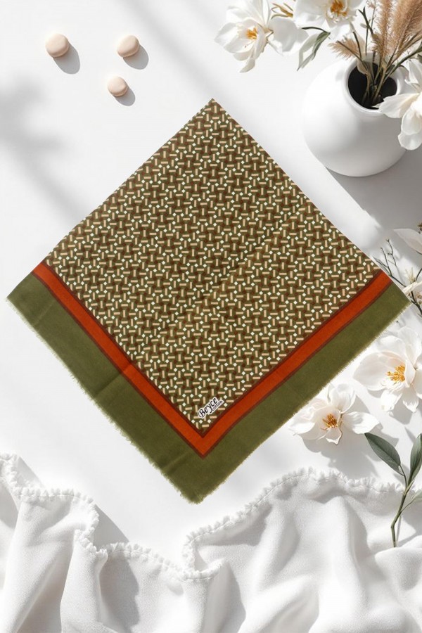 Desenli Flamlı Eşarp  6510-16