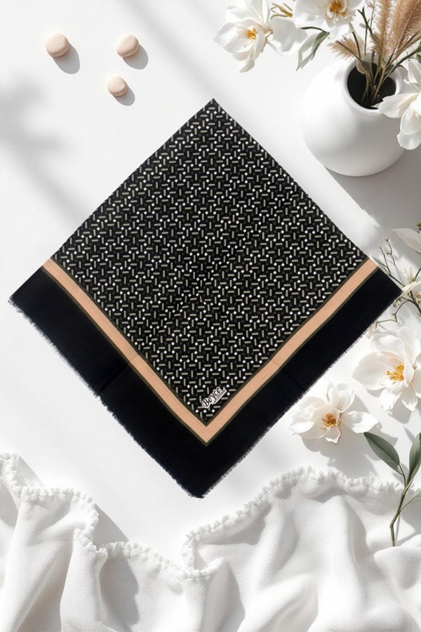 Desenli Flamlı Eşarp  6510-17