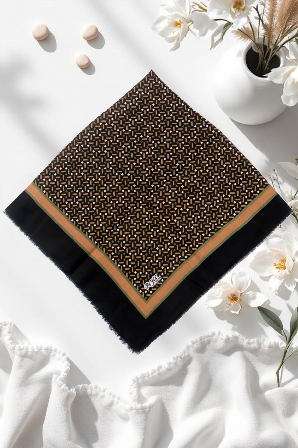 Desenli Flamlı Eşarp  6510-4