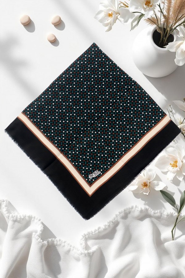 Desenli Flamlı Eşarp  6510-5