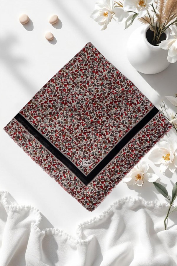 Desenli Flamlı Eşarp  6511-1