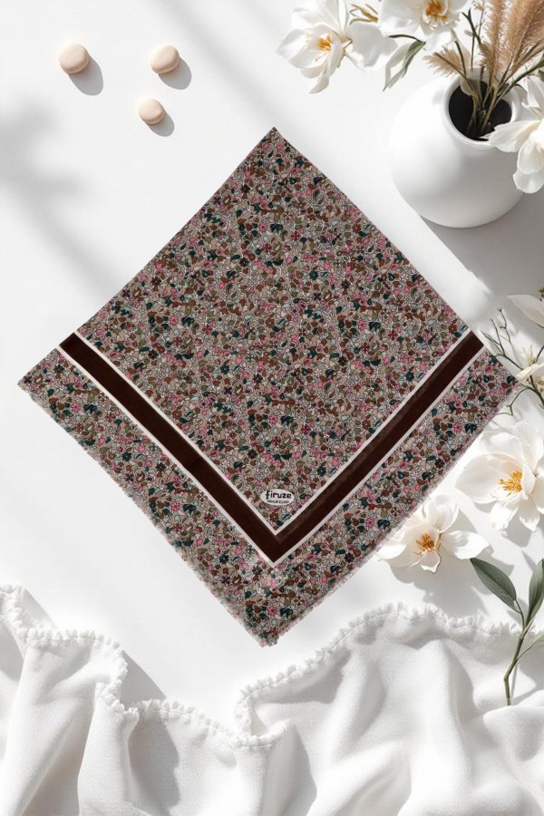 Desenli Flamlı Eşarp  6511-17