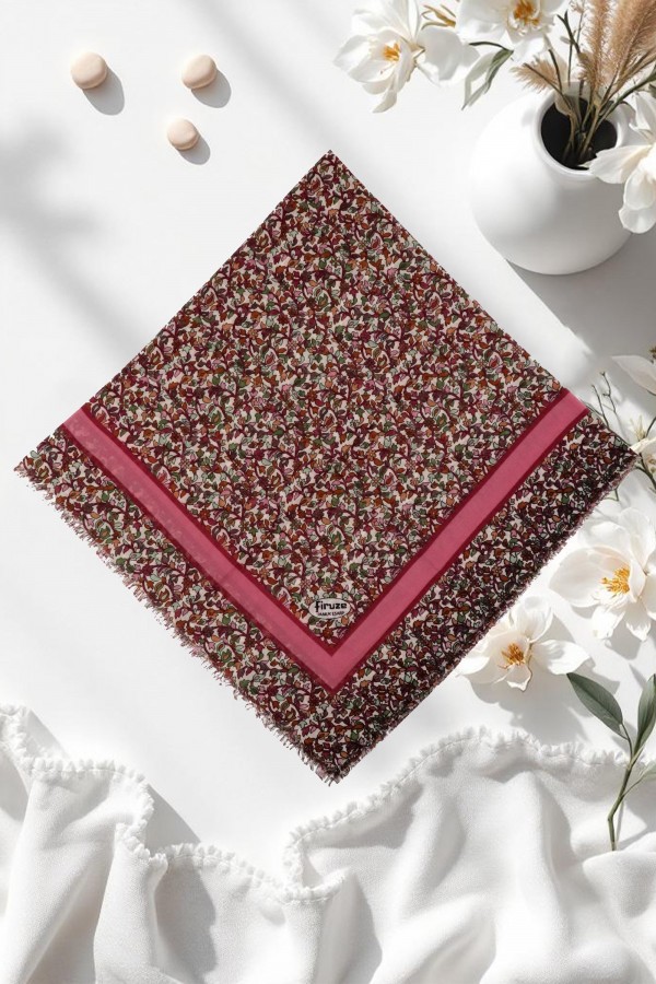 Desenli Flamlı Eşarp  6511-2