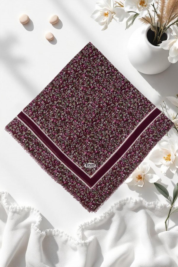 Desenli Flamlı Eşarp  6511-3