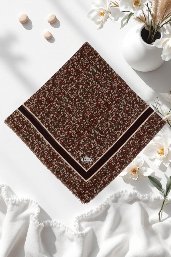 Desenli Flamlı Eşarp  6511-6