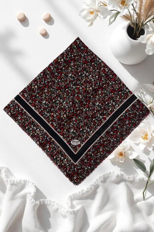 Desenli Flamlı Eşarp  6511-8