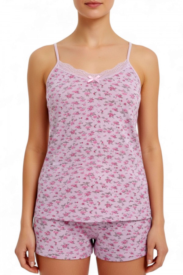 Kota 6302 Kadın Baskılı Şortlu Takım 8609-1