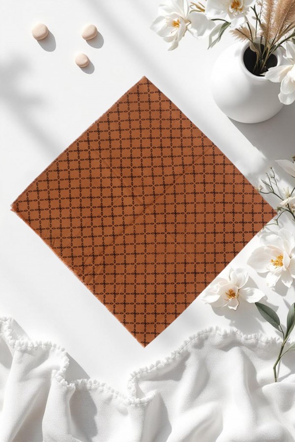 Desenli Flamlı Eşarp 6400-20