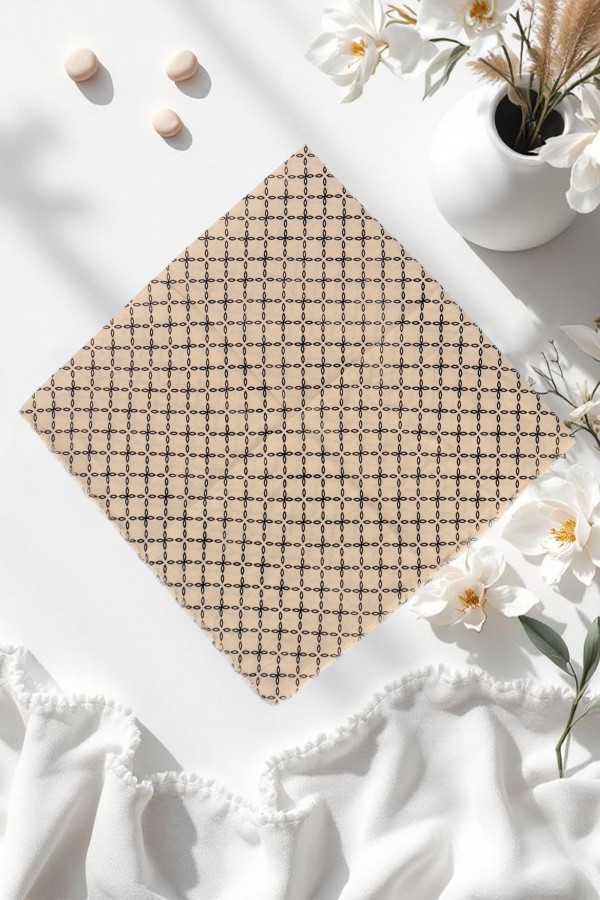 Desenli Flamlı Eşarp 6400-6