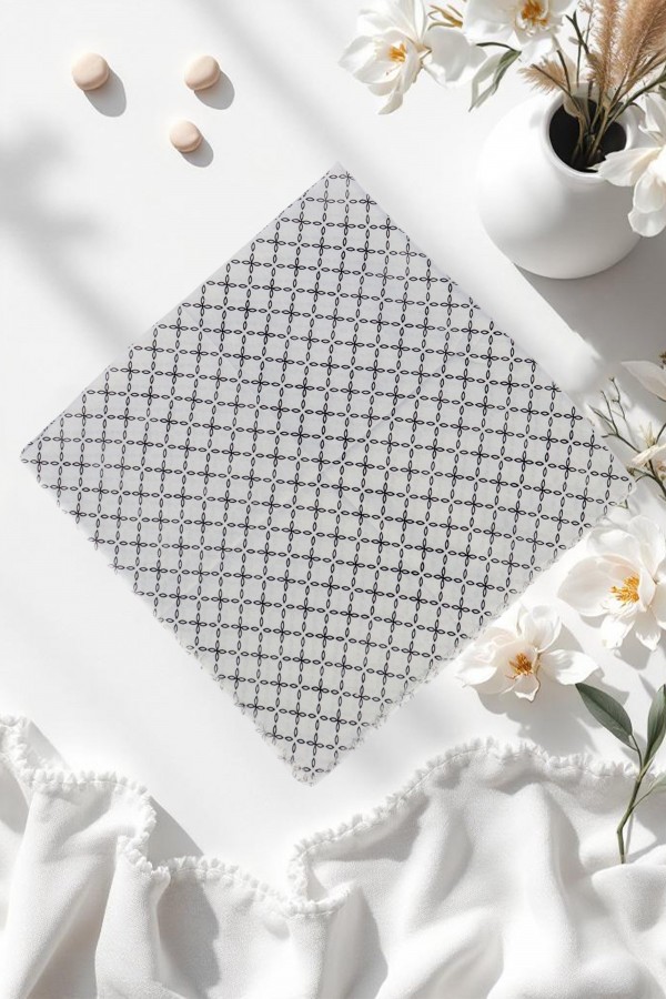 Desenli Flamlı Eşarp 6400-7