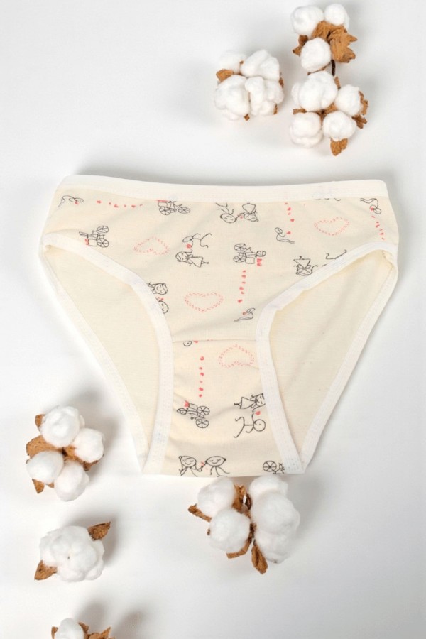 Miss Eftelya Desenli Kız Slip Külot 8801-27