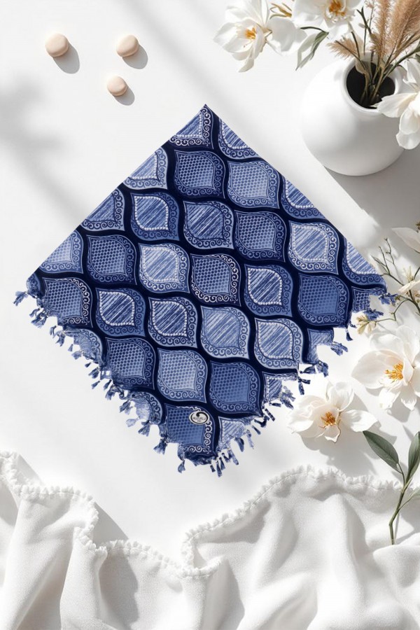 Boncuklu Desenli Yazma 6600-12