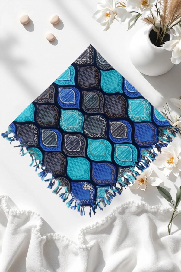 Boncuklu Desenli Yazma 6600-15