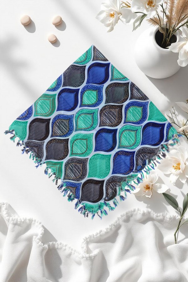 Boncuklu Desenli Yazma 6600-10