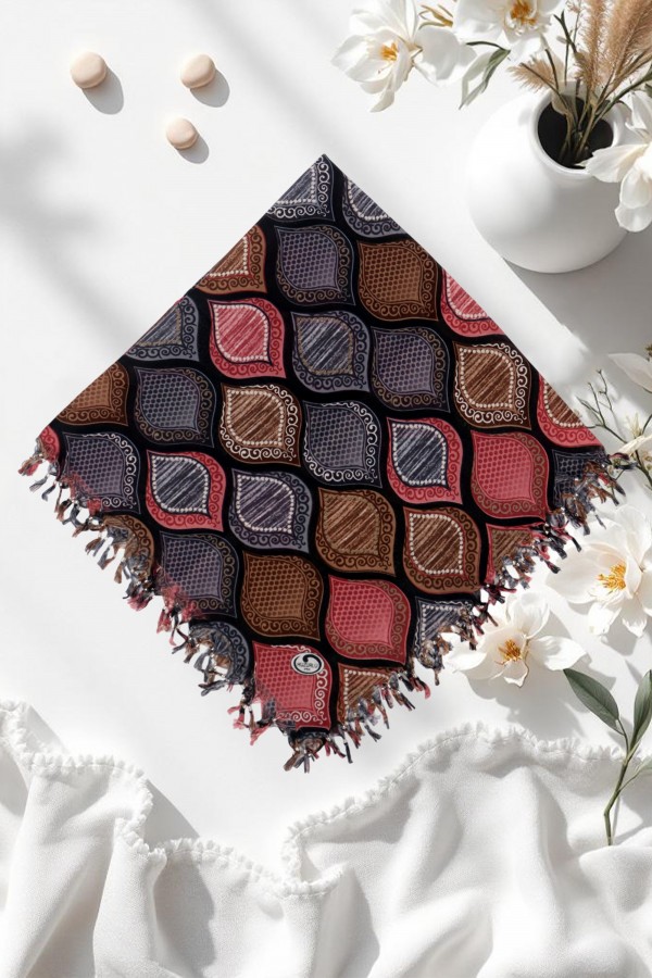 Boncuklu Desenli Yazma 6600-5