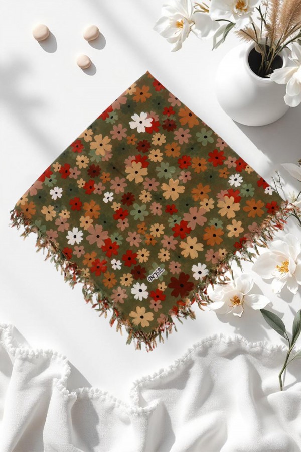 Boncuklu Desenli Yazma 6601-10