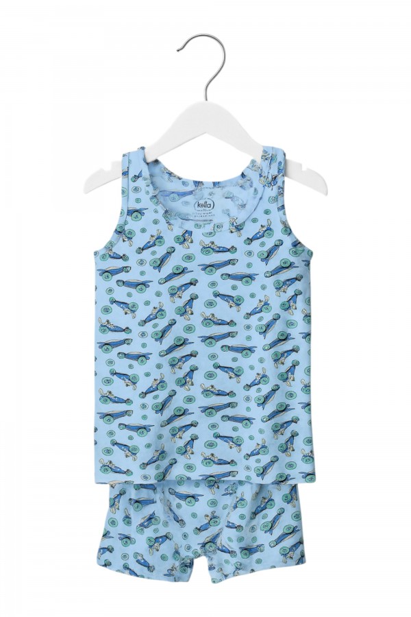 Kota Erkek Çocuk Baskılı Boxerlı Takım 8900-1