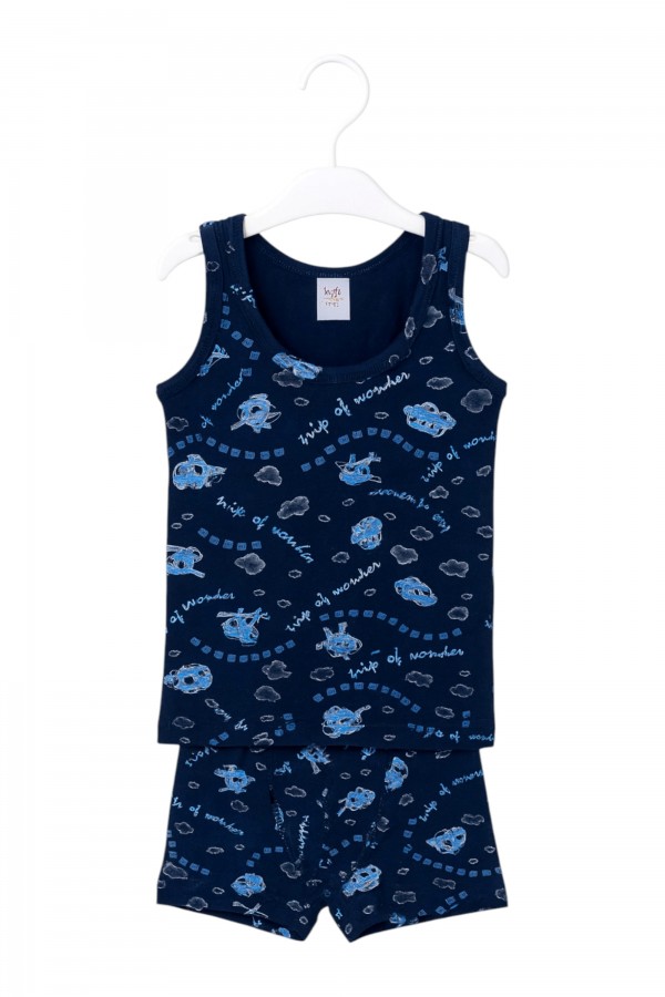 Kota Erkek Çocuk Baskılı Boxerlı Takım 8900-31