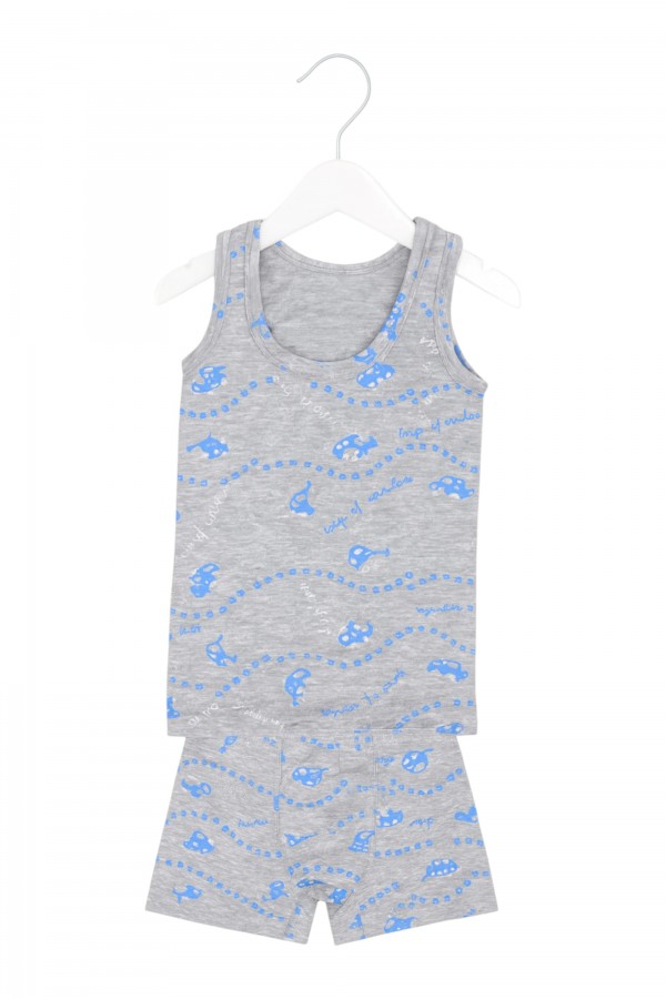 Kota Erkek Çocuk Baskılı Boxerlı Takım 8900-30