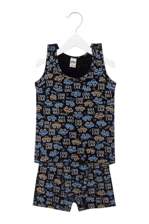 Kota Erkek Çocuk Baskılı Boxerlı Takım 8900-22