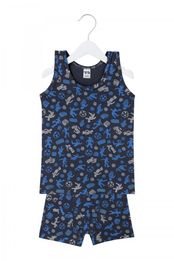 Kota Erkek Çocuk Baskılı Boxerlı Takım 8900-21