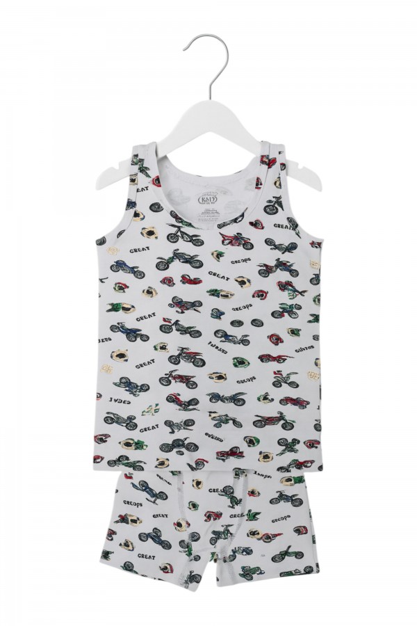 Kota Erkek Çocuk Baskılı Boxerlı Takım 8900-5